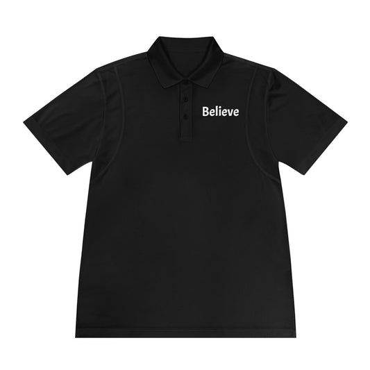 Sport Polo — Red 'KAI' Back Logo Polo with Mustache Accent